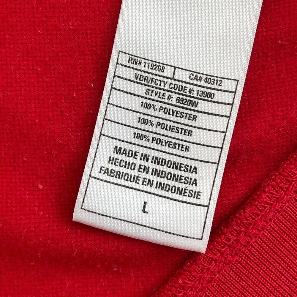 Nebraska Cornhuskers Adidas Jacket Men Large (Fits Like Med) Red Full Zip Pocket - Picture 10 of 12